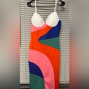 Multicolor Midi Dress